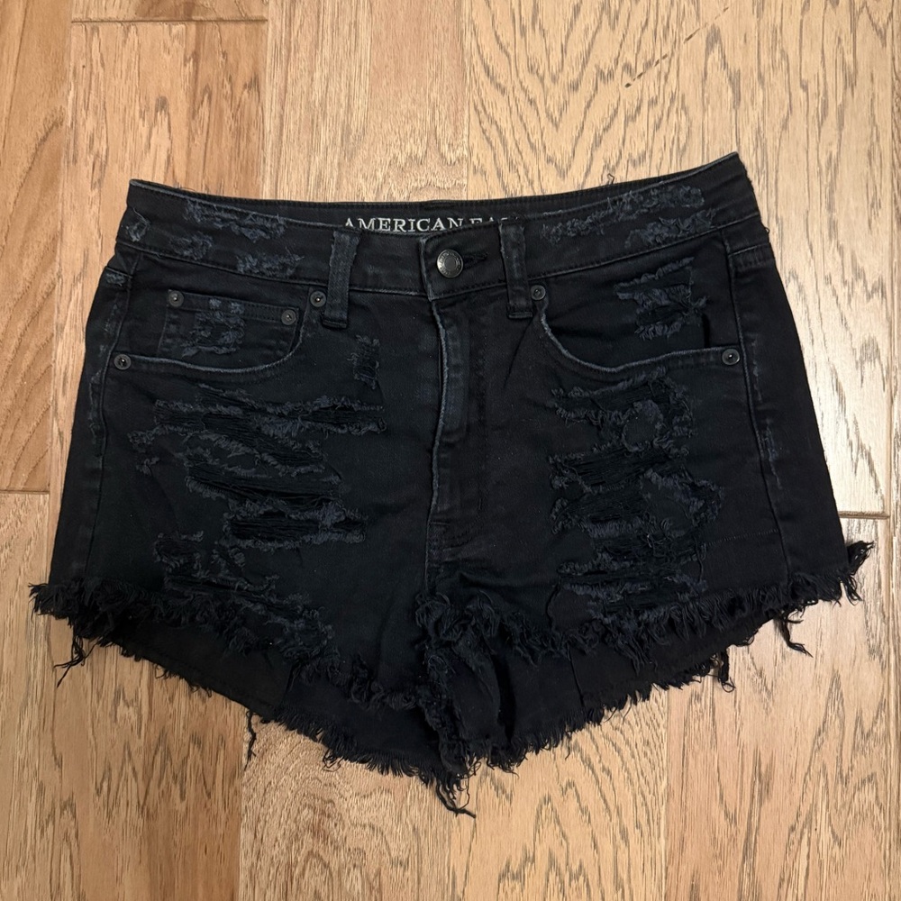 American Eagle - Black Jean Shorts
